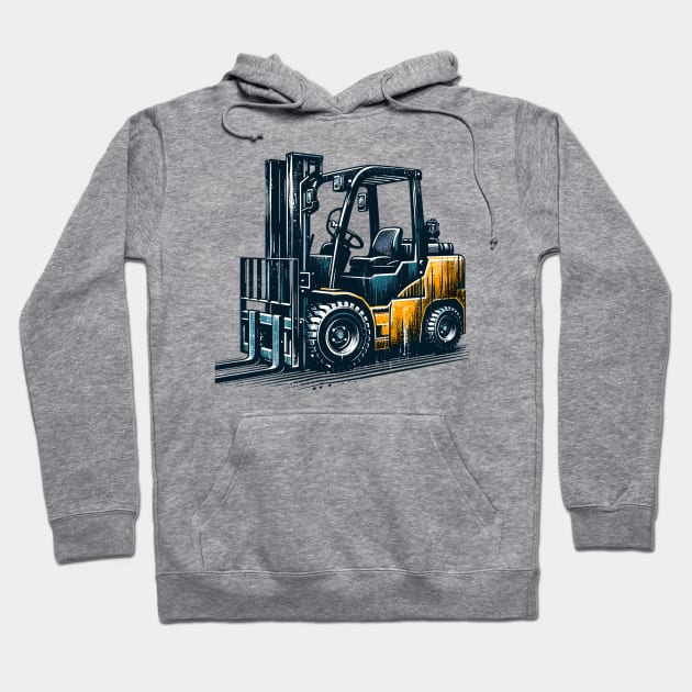 Forklift Hoodie by Vehicles-Art